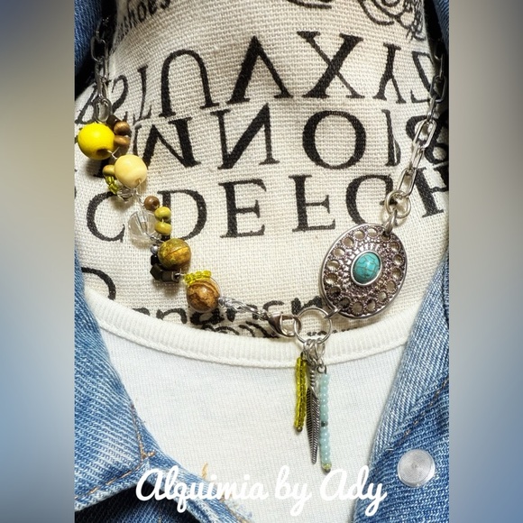 Silver and Turquoise Beaded Necklace - Picture 2 of 5